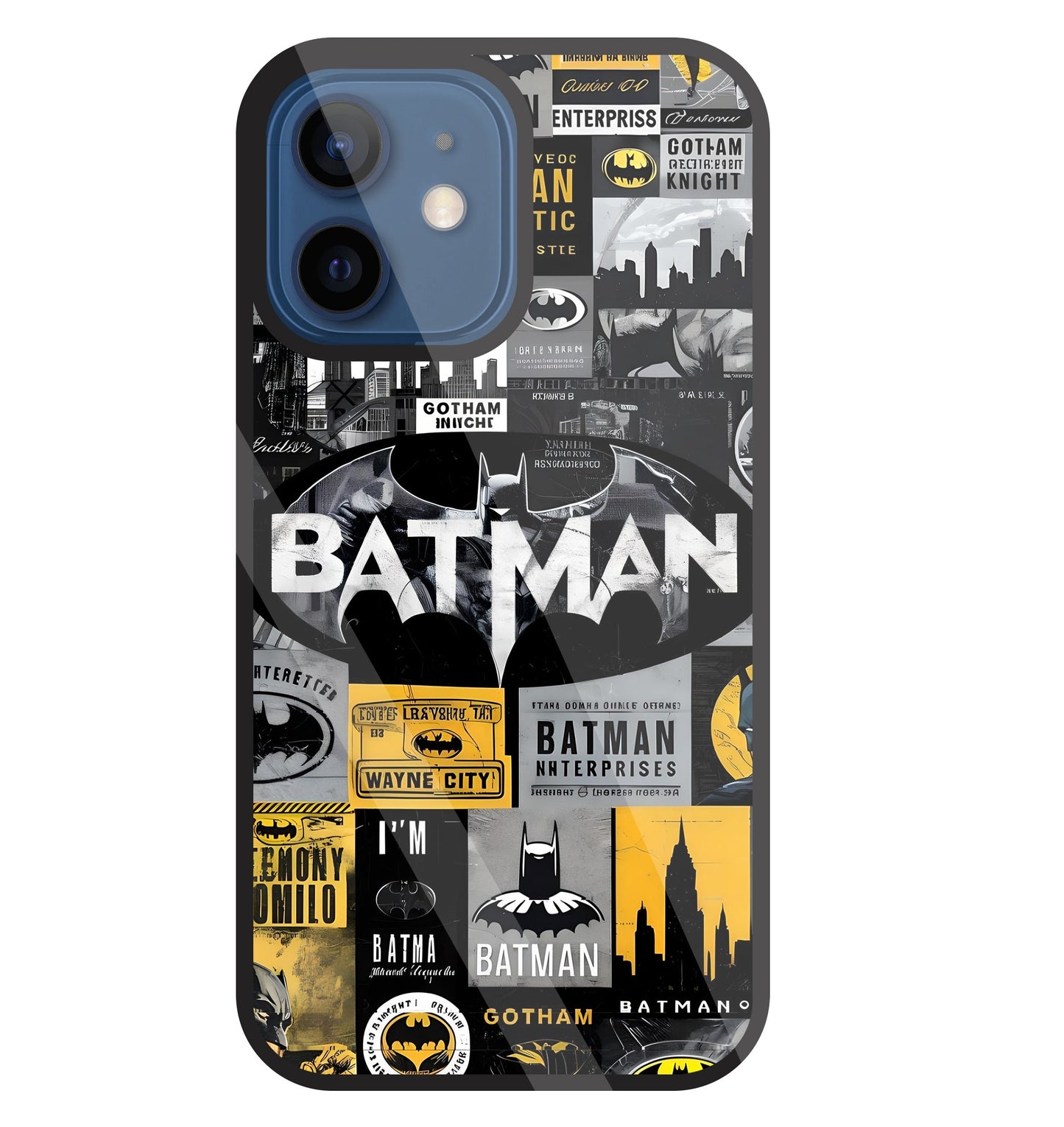 Batman Mashup Glass Case For Apple iPhone 12 Mini
