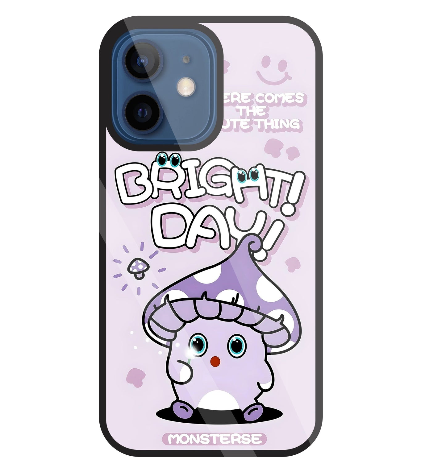 Bright Day Purple Monster Glass Case For Apple iPhone 12 Mini