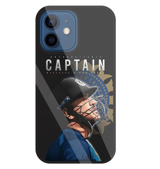 Captain MS Dhoni Glass Case For Apple iPhone 12 Mini