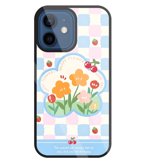 Cherry Blossom Glass Case For Apple iPhone 12 Mini