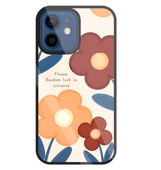 Flower Random Luck Glass Case For Apple iPhone 12 Mini