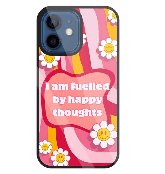 Happy Thoughts Glass Case For Apple iPhone 12 Mini