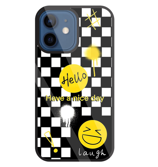 Have A Nice Day Glass Case For Apple iPhone 12 Mini