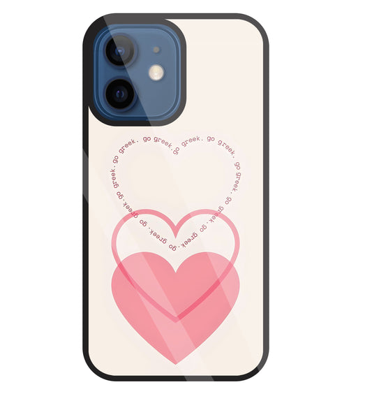 Heart Glass Case For Apple iPhone 12 Mini