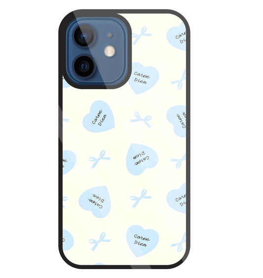 Heart Carpe Diem Glass Case For Apple iPhone 12 Mini
