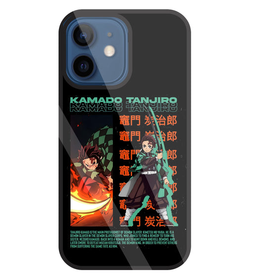 Kamado Tanjiro Glass Case For Apple iPhone 12 Mini