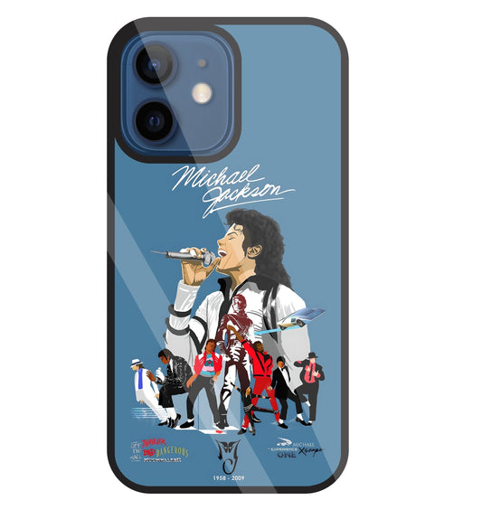 Michael Jackson Mashup Glass Case For Apple iPhone 12 Mini