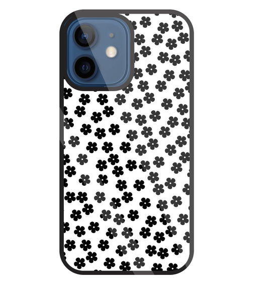 Multiple Daisy flowers Glass Case For Apple iPhone 12 Mini