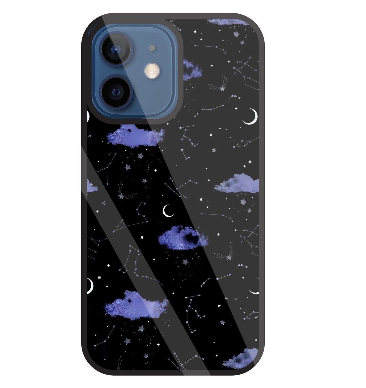 Night Sky Constellations and Stars Glass Case For Apple iPhone 12 Mini