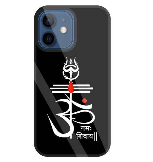 Om Namah Shivay White Glass Case For Apple iPhone 12 Mini