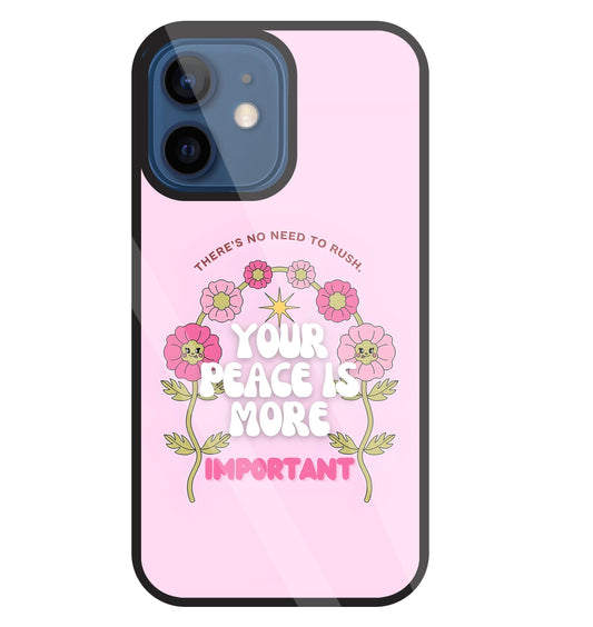 Peace Is More Important Glass Case For Apple iPhone 12 Mini