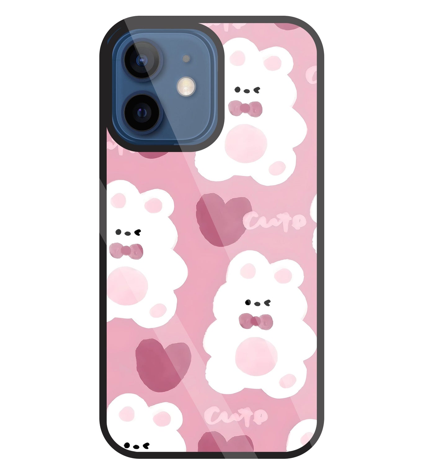 Rabbit With Heart Glass Case For Apple iPhone 12 Mini