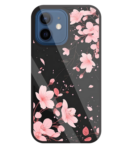 Summer Flowers Glass Case For Apple iPhone 12 Mini