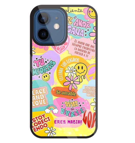 Sunflower Vibes Glass Case For Apple iPhone 12 Mini