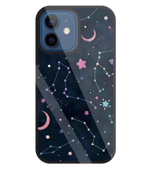 Symbol Of Stars Glass Case For Apple iPhone 12 Mini