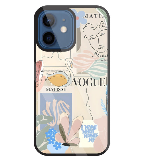The Kiss Art Glass Case For Apple iPhone 12 Mini