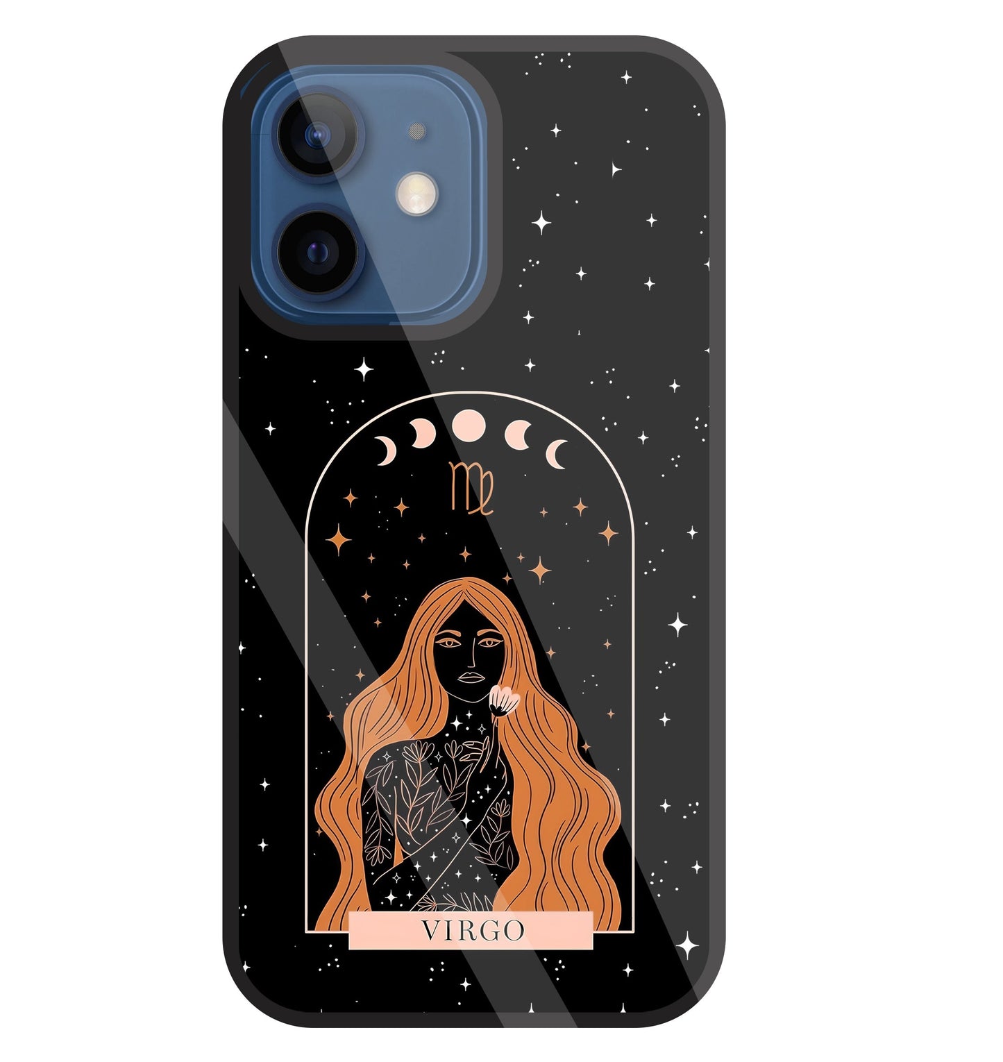 Virgo Black Glass Case For Apple iPhone 12 Mini