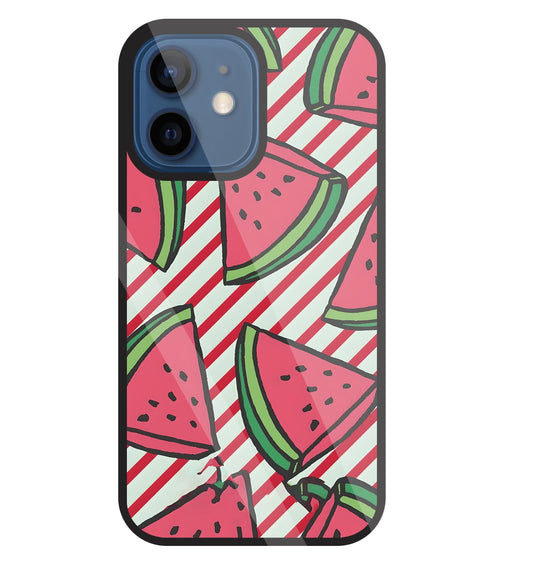 Watermelon Glass Case For Apple iPhone 12 Mini