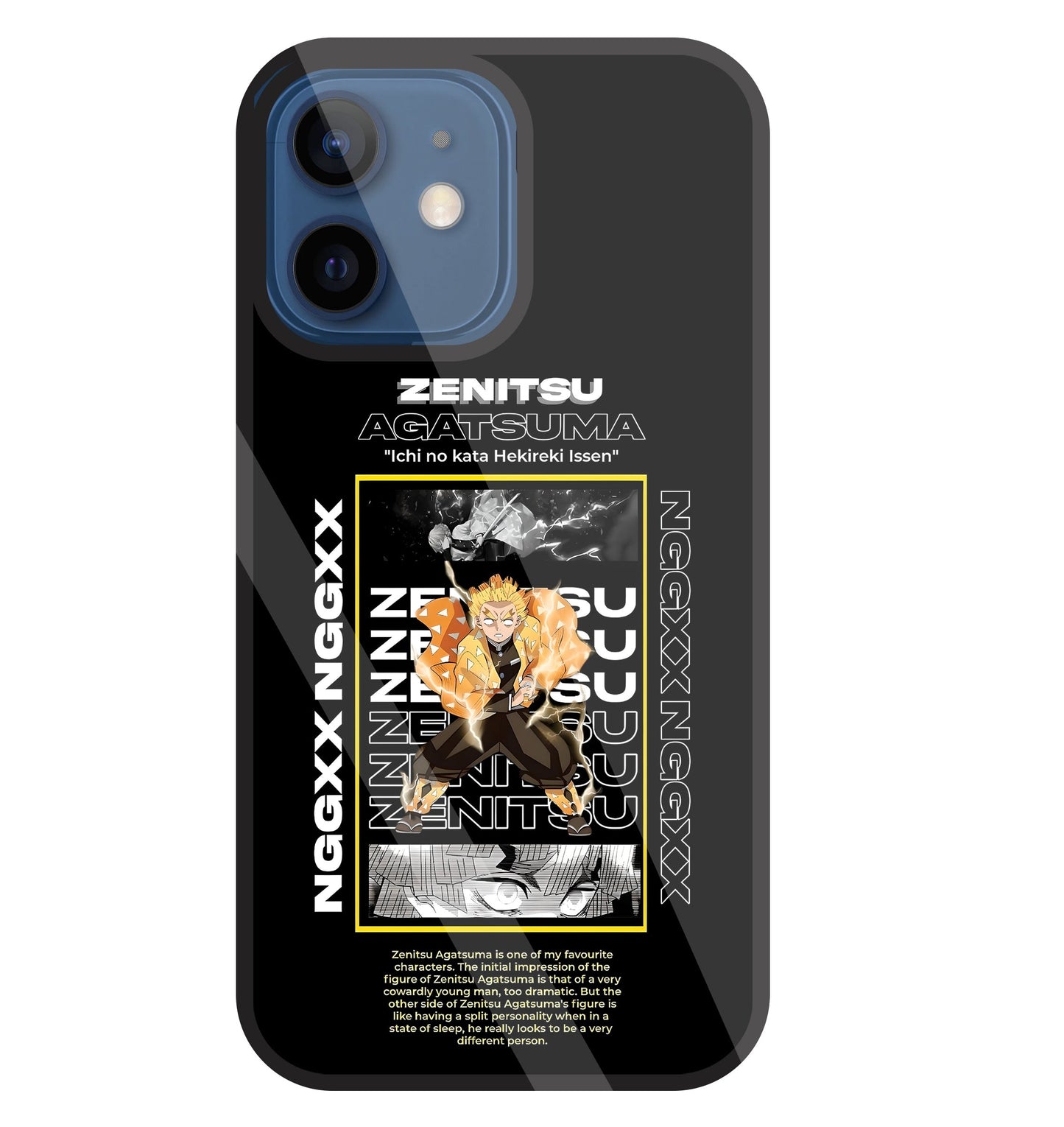 Zenitsu Anime Glass Case For Apple iPhone 12 Mini