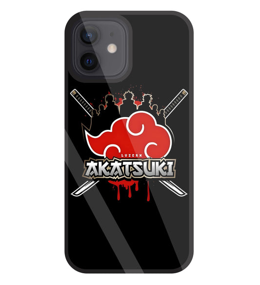 Naruto - Akatsuki Glass Case For Apple iPhone 12
