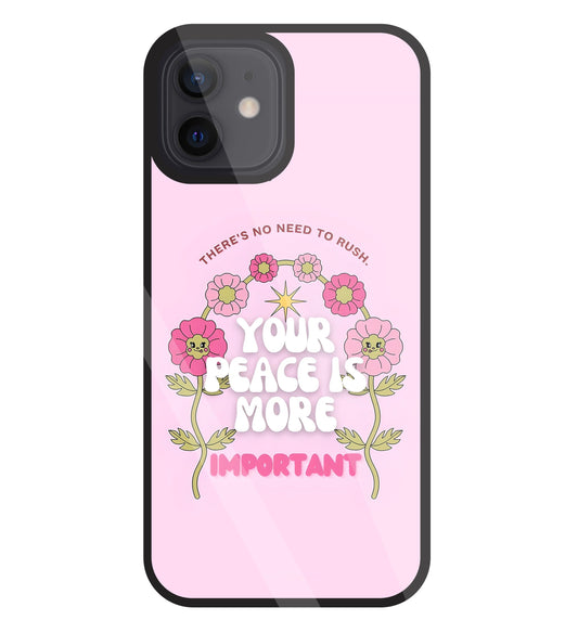Peace Is More Important Glass Case For Apple iPhone 12