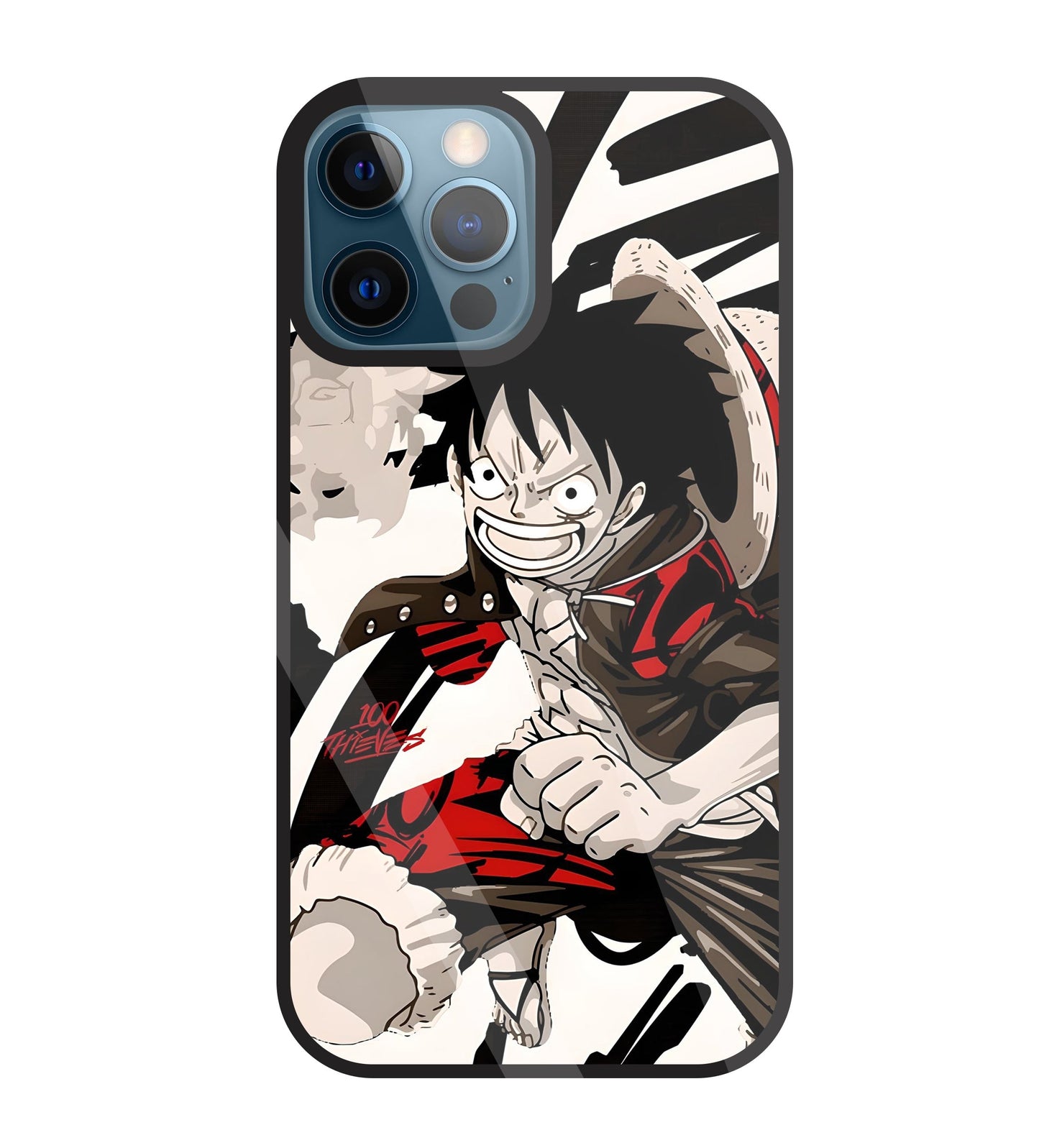 Angry Luffy Glass Case For Apple iPhone 12 Pro