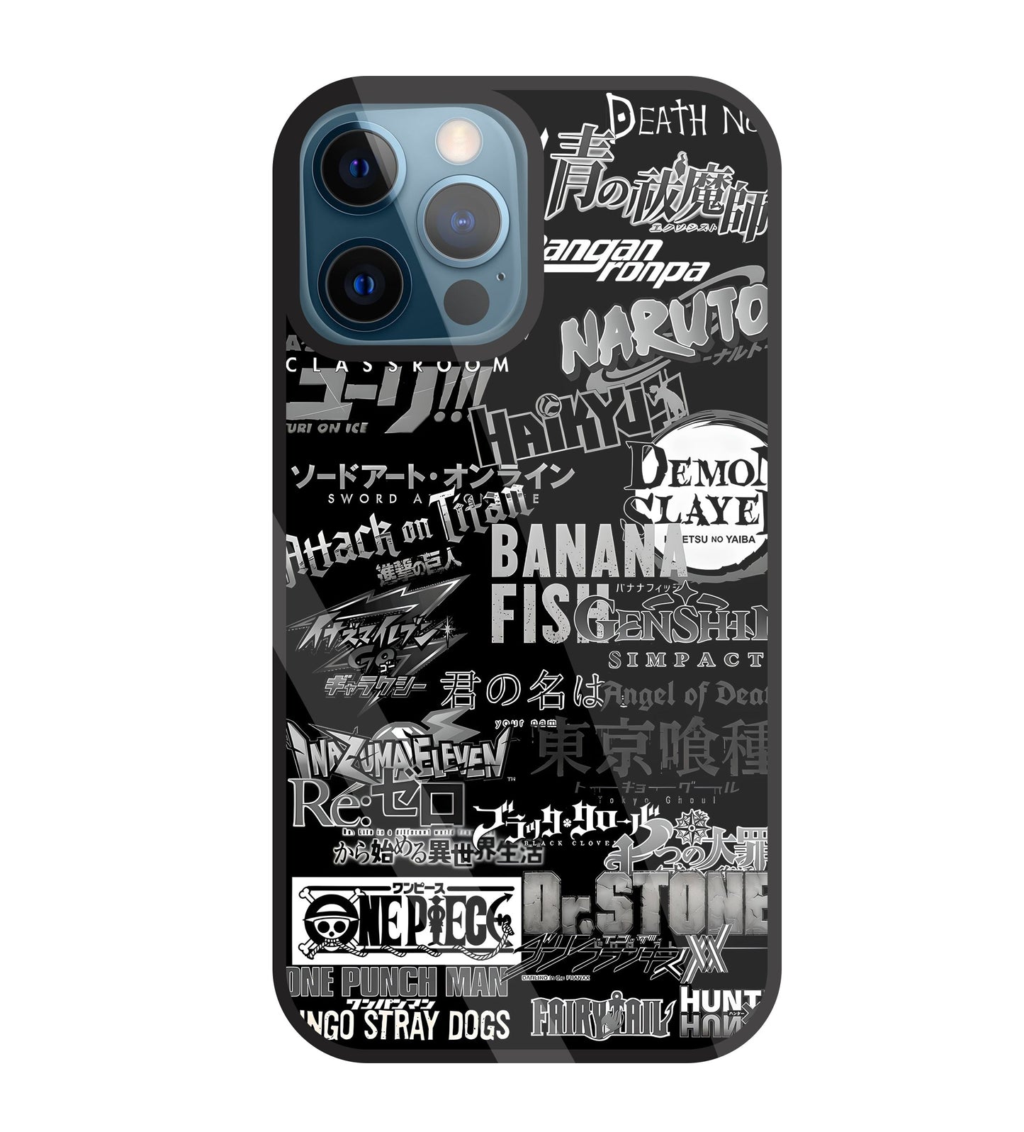 Anime Symbol Glass Case For Apple iPhone 12 Pro