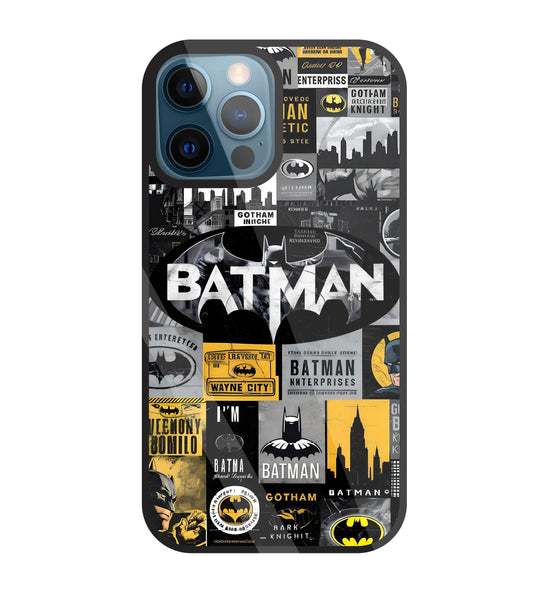 Batman Mashup Glass Case For Apple iPhone 12 Pro