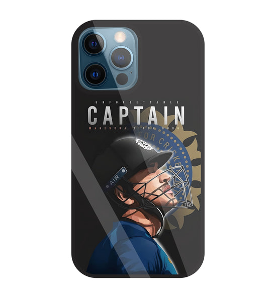 Captain MS Dhoni Glass Case For Apple iPhone 12 Pro