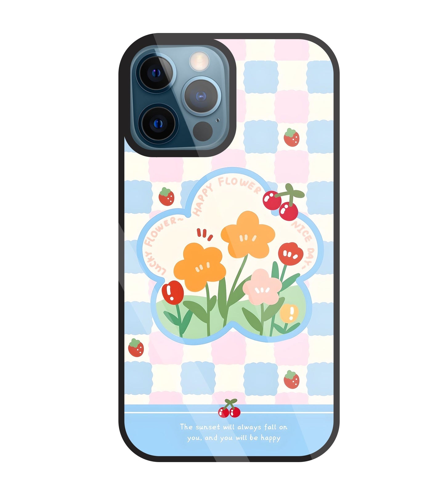Cherry Blossom Glass Case For Apple iPhone 12 Pro