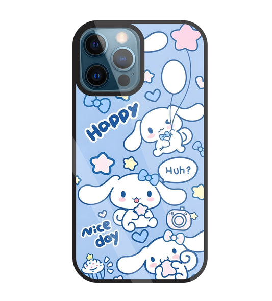 Cute Puppy Girl Glass Case For Apple iPhone 12 Pro