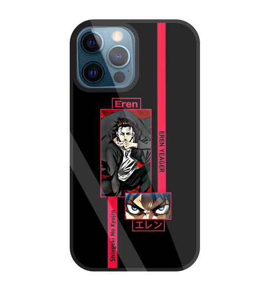 Eren Anime Glass Case For Apple iPhone 12 Pro