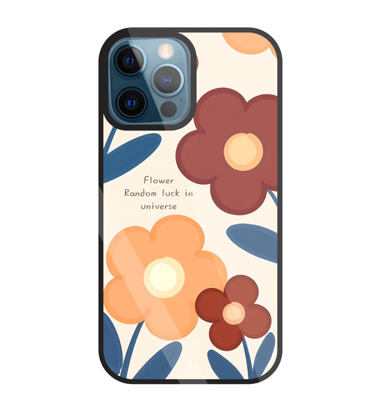 Flower Random Luck Glass Case For Apple iPhone 12 Pro