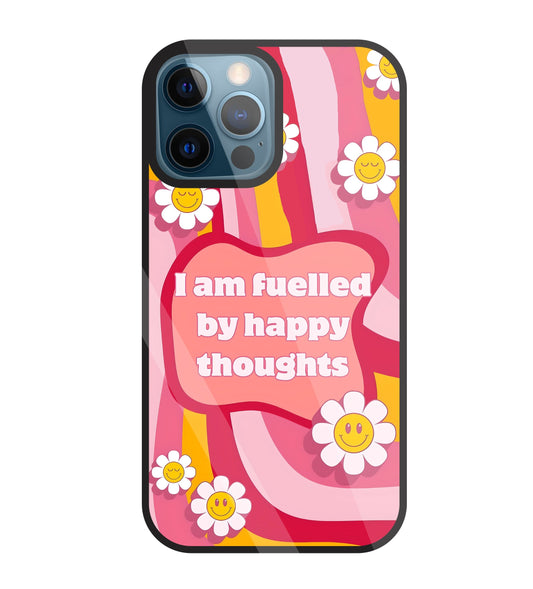 Happy Thoughts Glass Case For Apple iPhone 12 Pro