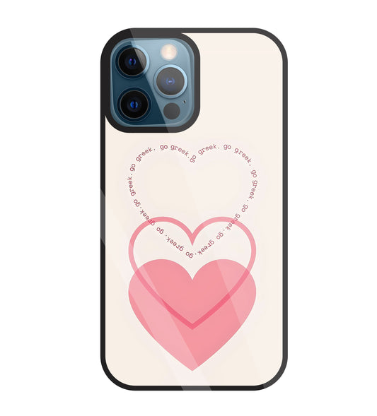 Heart Glass Case For Apple iPhone 12 Pro