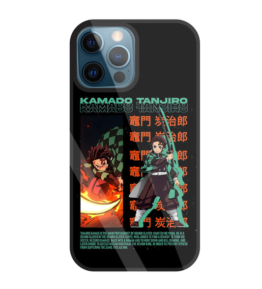 Kamado Tanjiro Glass Case For Apple iPhone 12 Pro