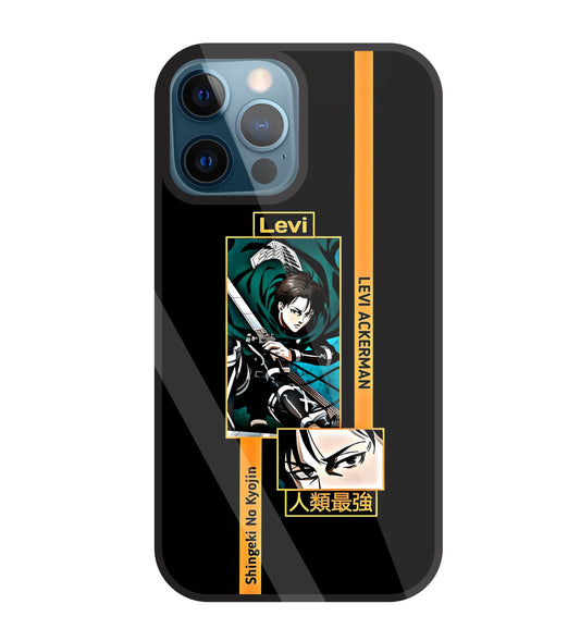 Levi Anime Glass Case For Apple iPhone 12 Pro