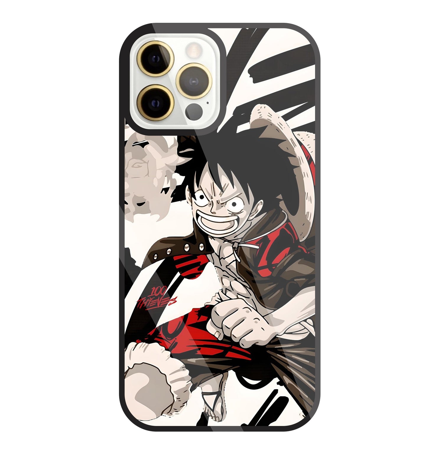 Angry Luffy Glass Case For Apple iPhone 12 Pro Max