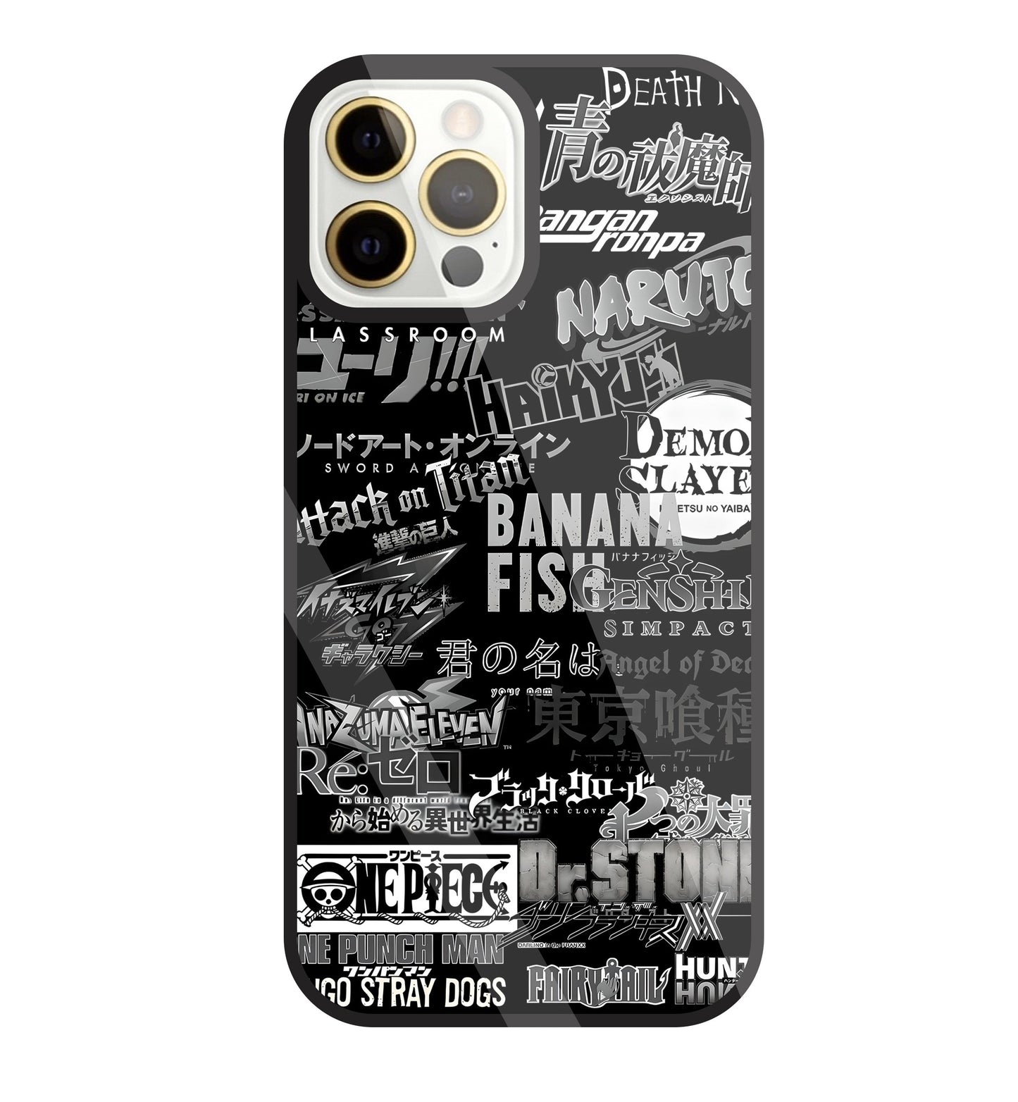 Anime Symbol Glass Case For Apple iPhone 12 Pro Max