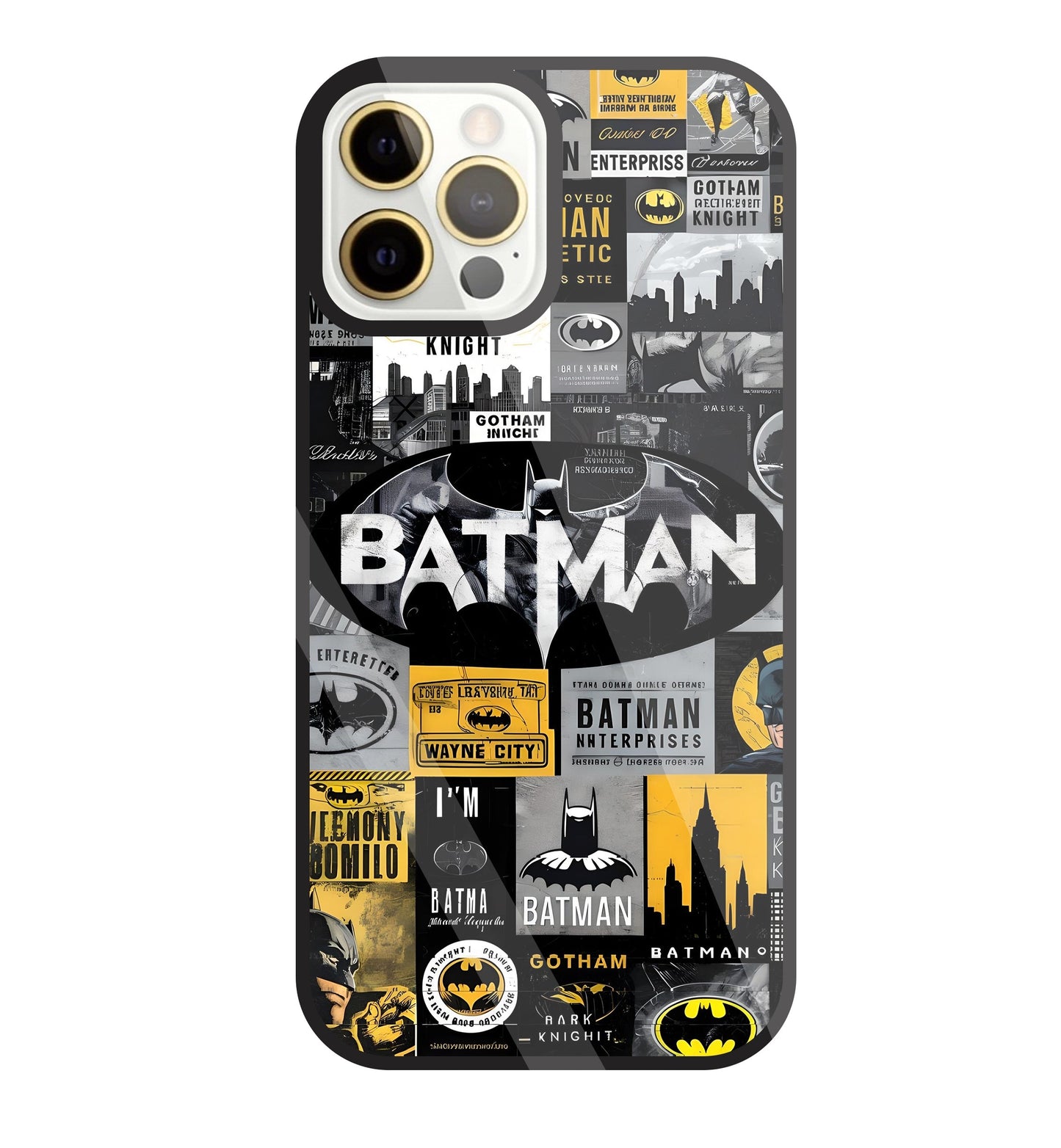 Batman Mashup Glass Case For Apple iPhone 12 Pro Max