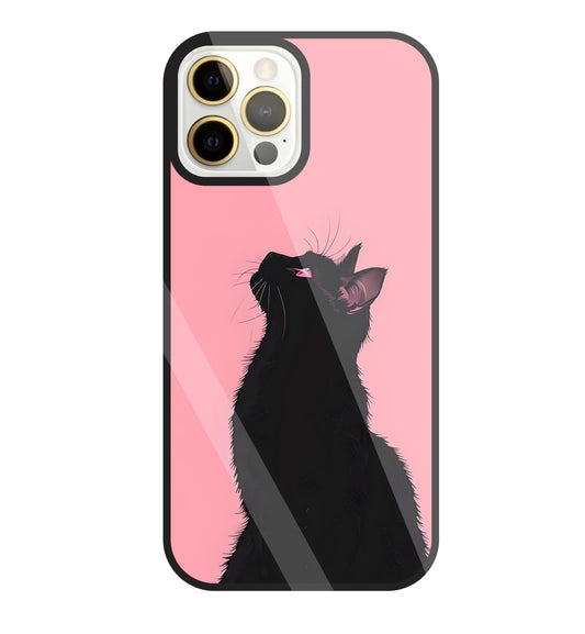 Black Cat Glass Case For Apple iPhone 12 Pro Max