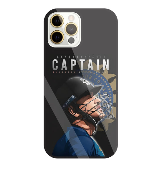 Captain MS Dhoni Glass Case For Apple iPhone 12 Pro Max
