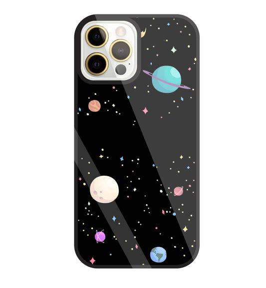 Colorful Space Glass Case For Apple iPhone 12 Pro Max