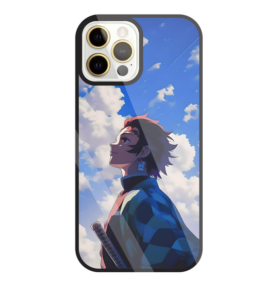Demon Slayer-Tanjiro Kamado Glass Case For Apple iPhone 12 Pro Max