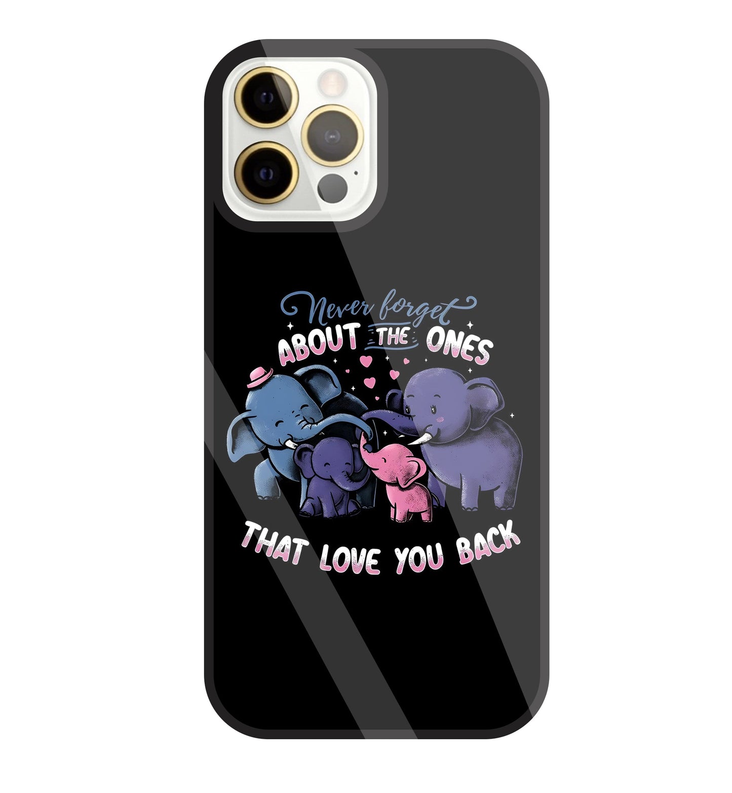 Elephant Family Glass Case For Apple iPhone 12 Pro Max