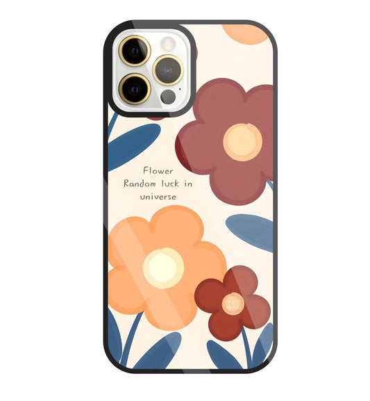 Flower Random Luck Glass Case For Apple iPhone 12 Pro Max