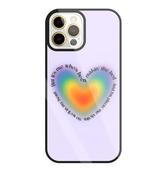 Heart With Neon Colour Glass Case For Apple iPhone 12 Pro Max