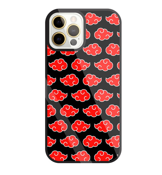 Japanese Clouds Seamless Pattern Glass Case For Apple iPhone 12 Pro Max