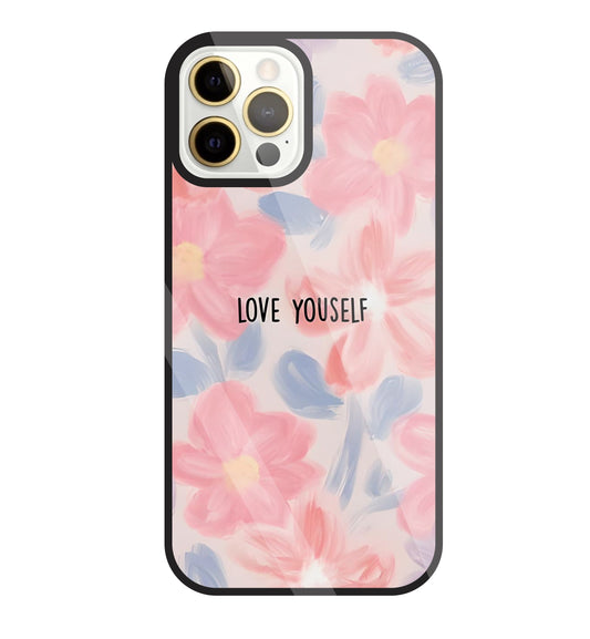 Love Yourself Glass Case For Apple iPhone 12 Pro Max