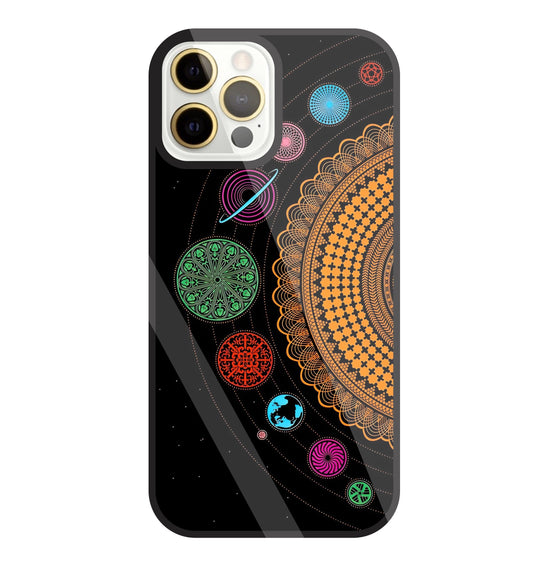 Mandala Patterns Universe Glass Case For Apple iPhone 12 Pro Max